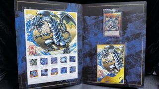 遊戯王OCG 青眼の白龍 浮世絵風25th 3セット　郵便局　切手のみ無し 遊戯王カードゲーム25周年を記念し、浮世絵風「青眼の白龍」限定